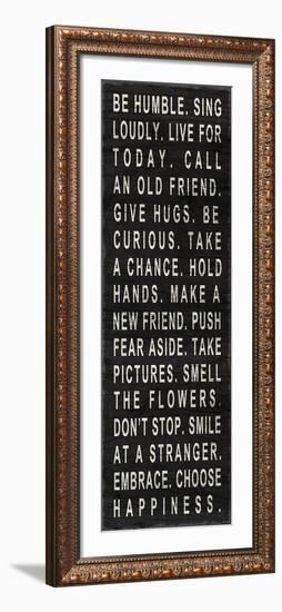 Be Humble (Use Kind Words)-null-Framed Art Print