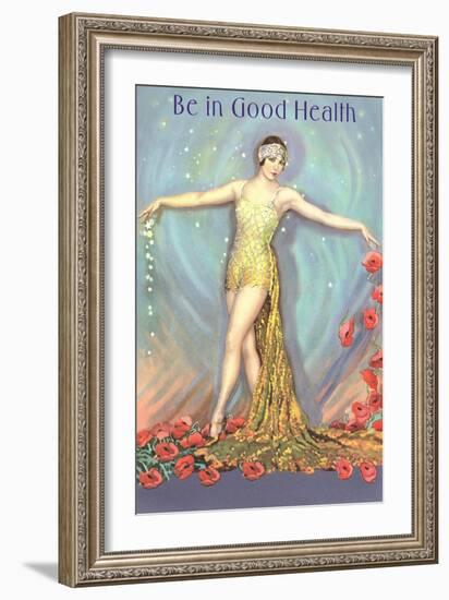 Be in Good Health, Dancer with Poppies-null-Framed Art Print