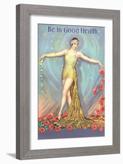 Be in Good Health, Dancer with Poppies-null-Framed Art Print