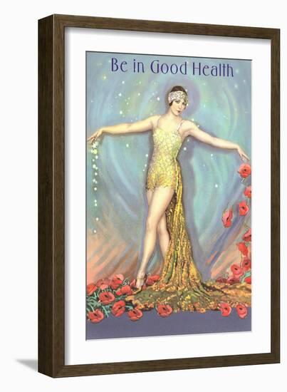 Be in Good Health, Dancer with Poppies--Framed Art Print