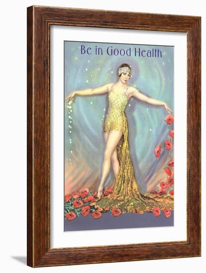 Be in Good Health, Dancer with Poppies--Framed Art Print