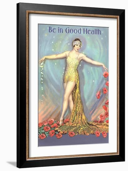 Be in Good Health, Dancer with Poppies-null-Framed Art Print