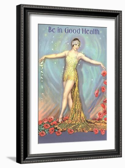 Be in Good Health, Dancer with Poppies-null-Framed Art Print