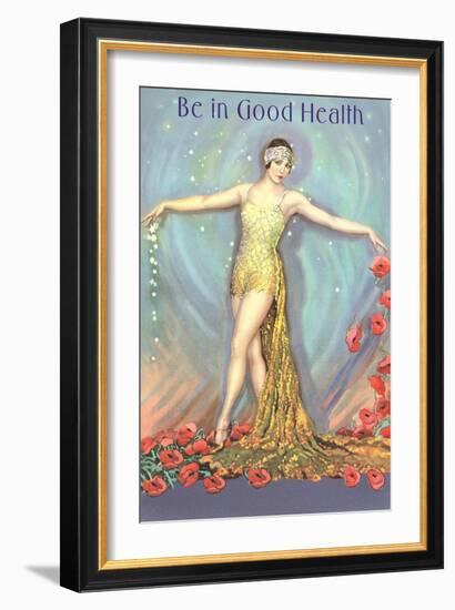 Be in Good Health, Dancer with Poppies-null-Framed Art Print