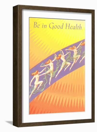 Be in Good Health, Frolicking Nymphs-null-Framed Art Print