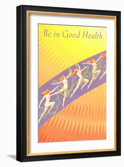 Be in Good Health, Frolicking Nymphs-null-Framed Art Print