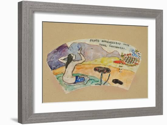 Be in Love You Will Be Happy' (Project for a Fan), 1894-Paul Gauguin-Framed Giclee Print