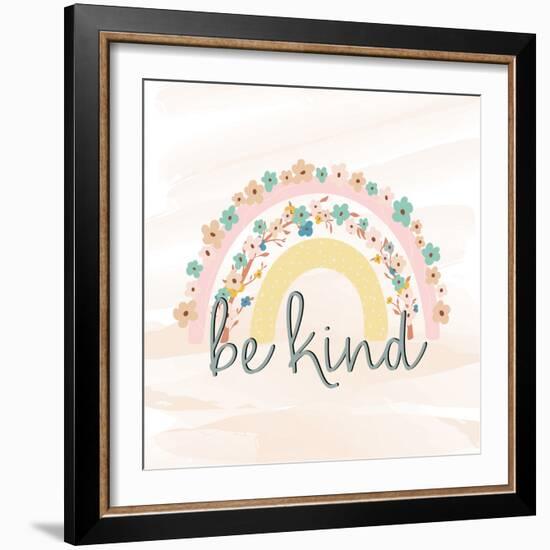 Be Kind Rainbow 1-Kimberly Allen-Framed Art Print