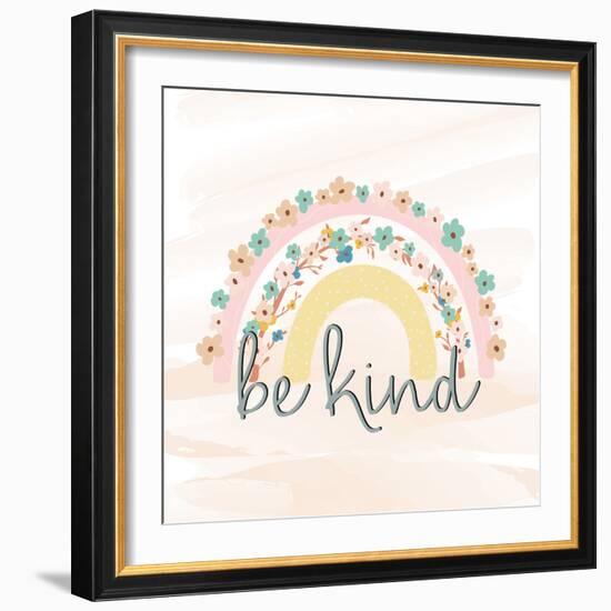 Be Kind Rainbow 1-Kimberly Allen-Framed Art Print