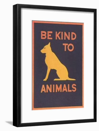 Be Kind to Animals-null-Framed Art Print