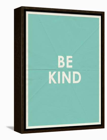 Be Kind Typography-null-Framed Stretched Canvas