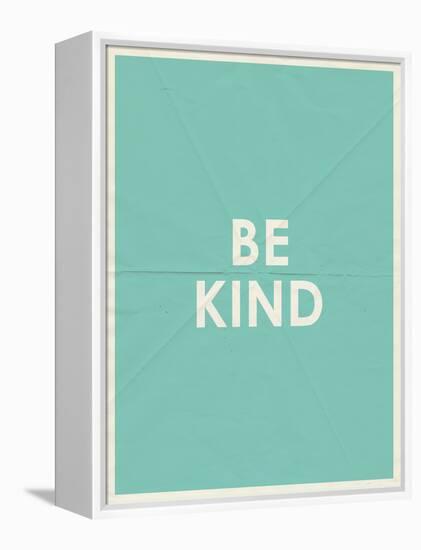 Be Kind Typography-null-Framed Stretched Canvas