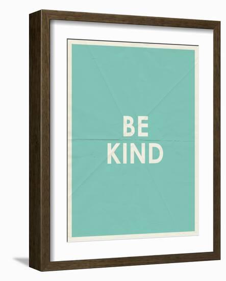 Be Kind Typography-null-Framed Art Print