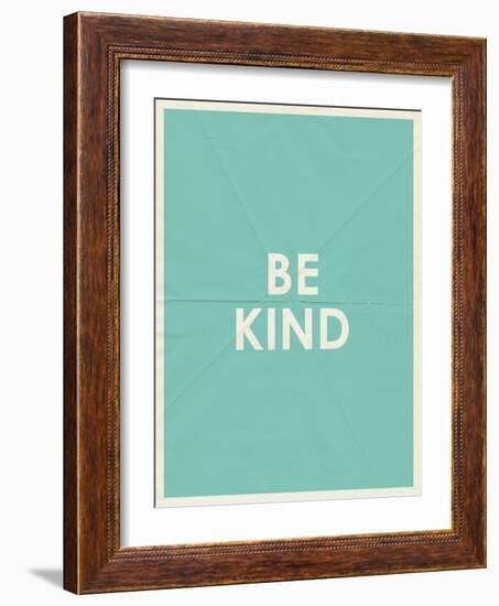 Be Kind Typography-null-Framed Art Print