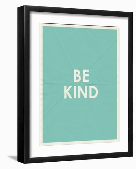 Be Kind Typography-null-Framed Art Print