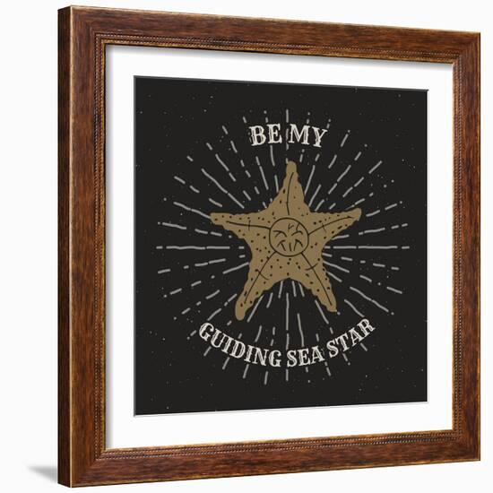 Be My Guiding Star - Retro Starfish-Anton Yanchevskyi-Framed Art Print