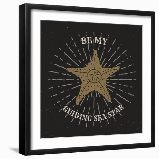 Be My Guiding Star - Retro Starfish-Anton Yanchevskyi-Framed Art Print