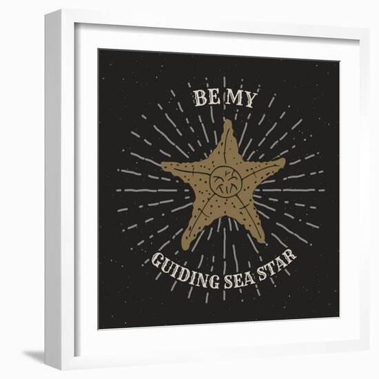 Be My Guiding Star - Retro Starfish-Anton Yanchevskyi-Framed Art Print