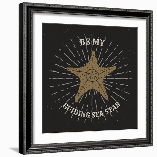 Be My Guiding Star - Retro Starfish-Anton Yanchevskyi-Framed Art Print