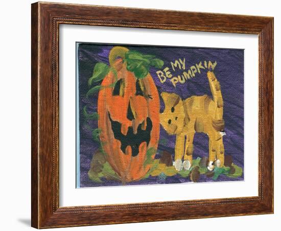 Be My Pumpkin Halloween-sylvia pimental-Framed Art Print