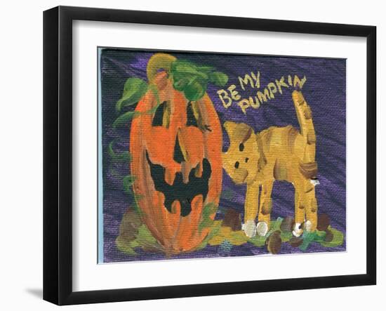 Be My Pumpkin Halloween-sylvia pimental-Framed Art Print