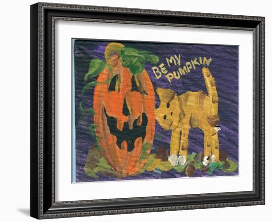 Be My Pumpkin Halloween-sylvia pimental-Framed Art Print