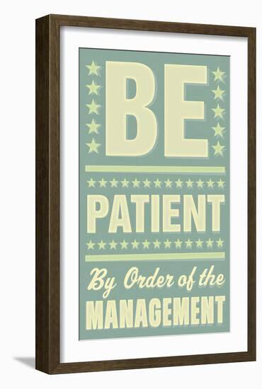 Be Patient-John Golden-Framed Art Print