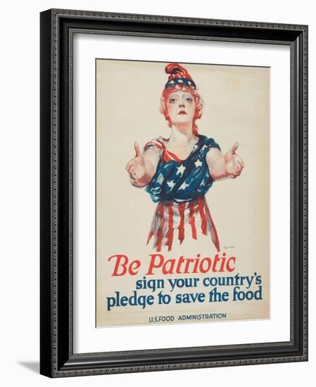 "Be Patriotic: Sign Your Country's Pledge to Save the Food", 1918-Paul Stahr-Framed Giclee Print