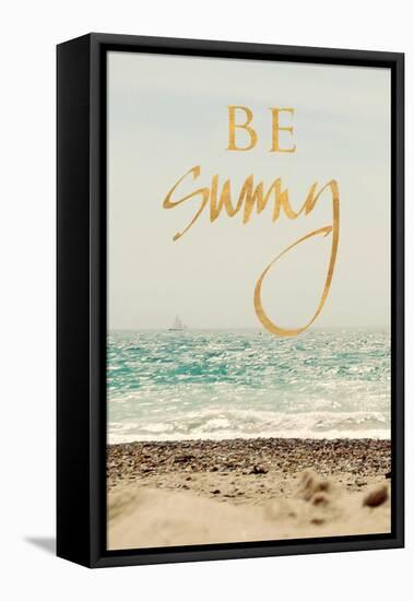 Be Sunny Beach-Sarah Gardner-Framed Stretched Canvas