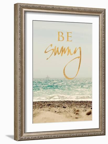 Be Sunny Beach-Sarah Gardner-Framed Art Print