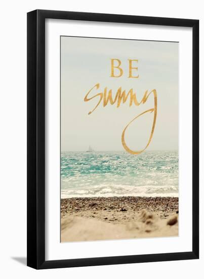 Be Sunny Beach-Sarah Gardner-Framed Art Print