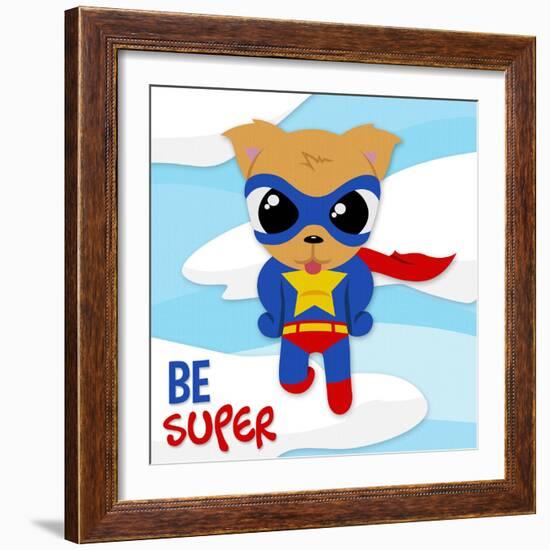 Be Super Dog-Jace Grey-Framed Art Print