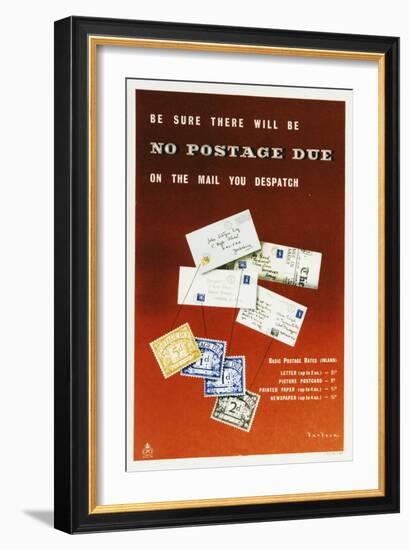 Be Sure There Will Be No Postage Due on the Mail You Despatch-T Barbosa-Framed Art Print