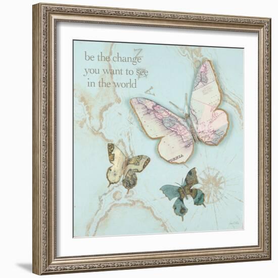 Be the Change-Blue-Arnie Fisk-Framed Art Print