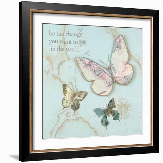 Be the Change-Blue-Arnie Fisk-Framed Premium Giclee Print