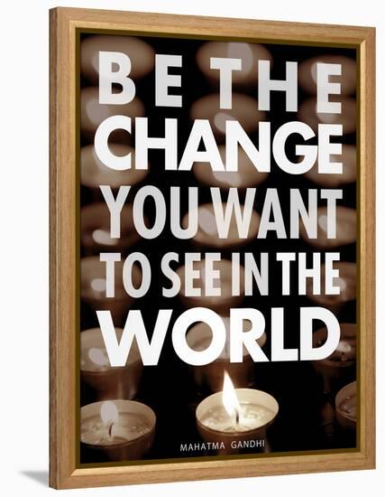 Be the Change-Chuck Haney-Framed Stretched Canvas