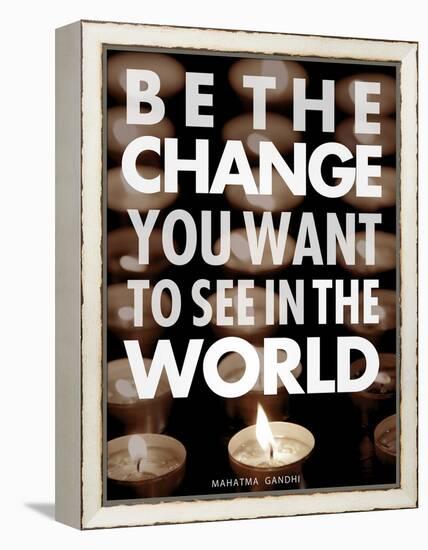 Be the Change-Chuck Haney-Framed Stretched Canvas