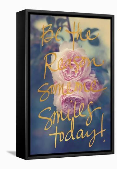 Be the Reason Someone Smiles Today-Sarah Gardner-Framed Stretched Canvas