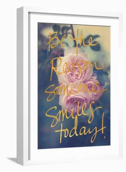 Be the Reason Someone Smiles Today-Sarah Gardner-Framed Art Print