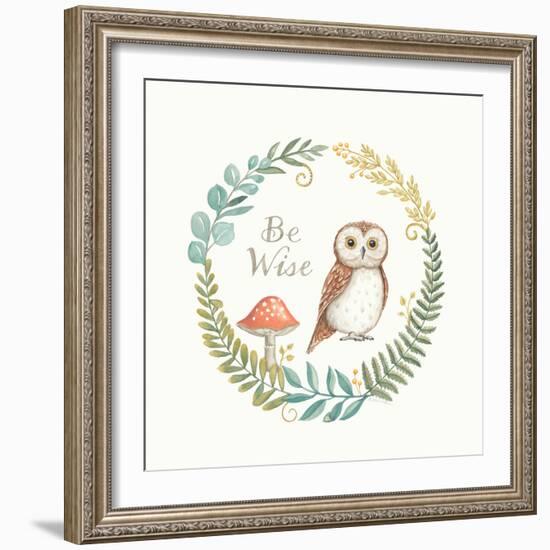 Be Wise Owl-Deb Strain-Framed Art Print