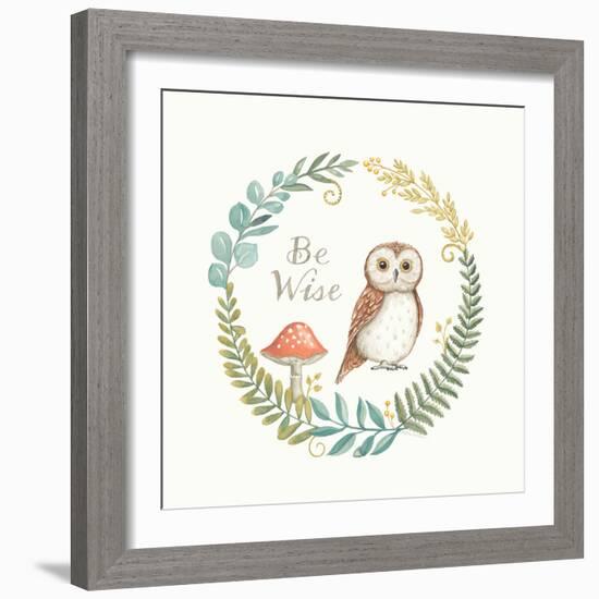 Be Wise Owl-Deb Strain-Framed Art Print