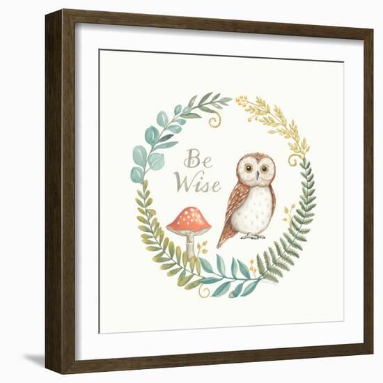 Be Wise Owl-Deb Strain-Framed Art Print