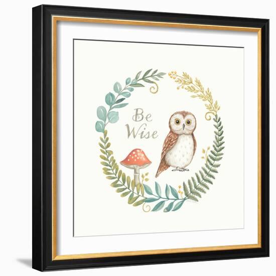 Be Wise Owl-Deb Strain-Framed Art Print