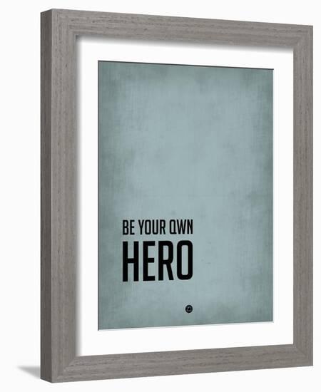 Be Your Own Hero Blue-NaxArt-Framed Art Print