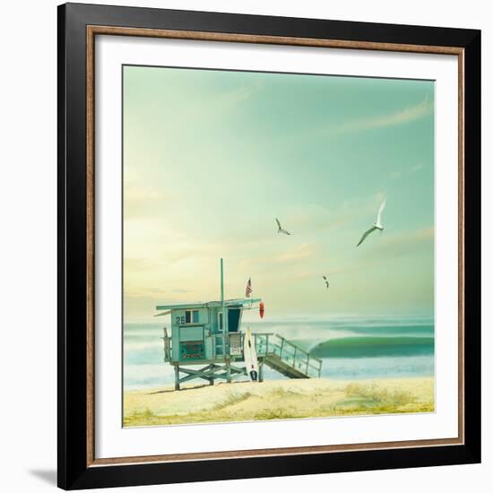 Beach 1-Carlos Casamayor-Framed Art Print