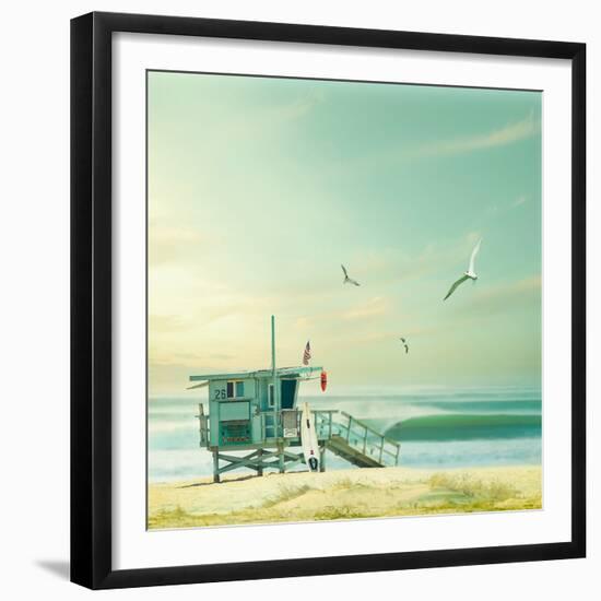 Beach 1-Carlos Casamayor-Framed Art Print
