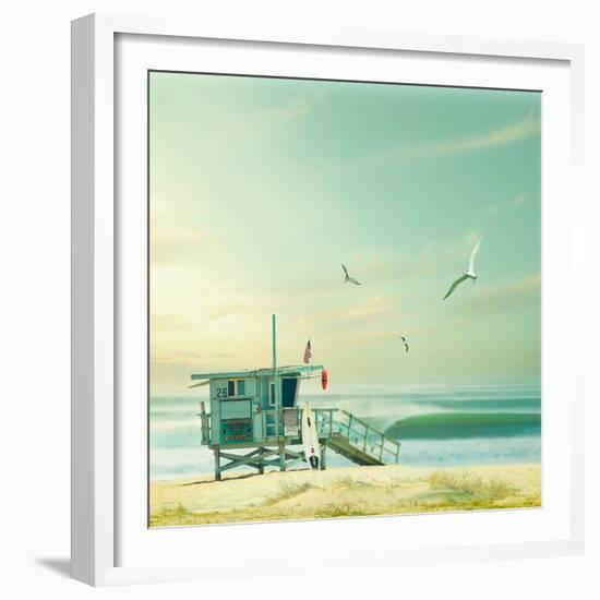 Beach 1-Carlos Casamayor-Framed Art Print