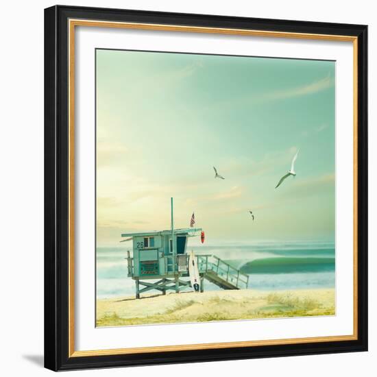 Beach 1-Carlos Casamayor-Framed Art Print