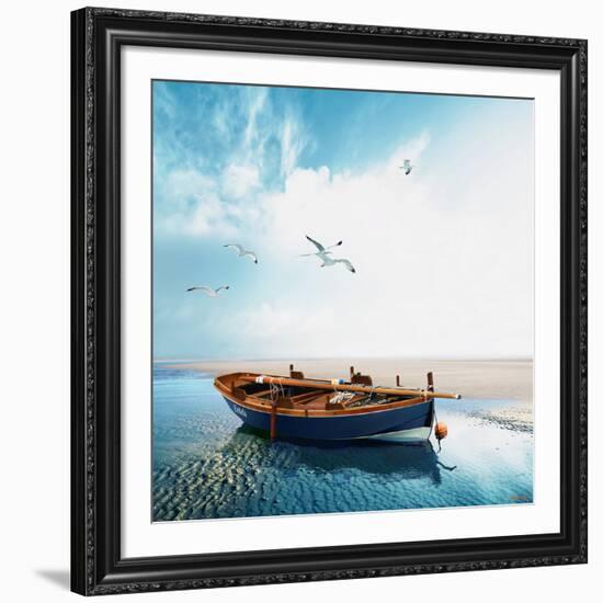 Beach 24A-Carlos Casamayor-Framed Art Print