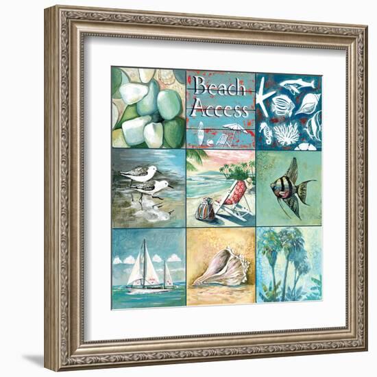 Beach Access - Nine Square-Gregory Gorham-Framed Art Print